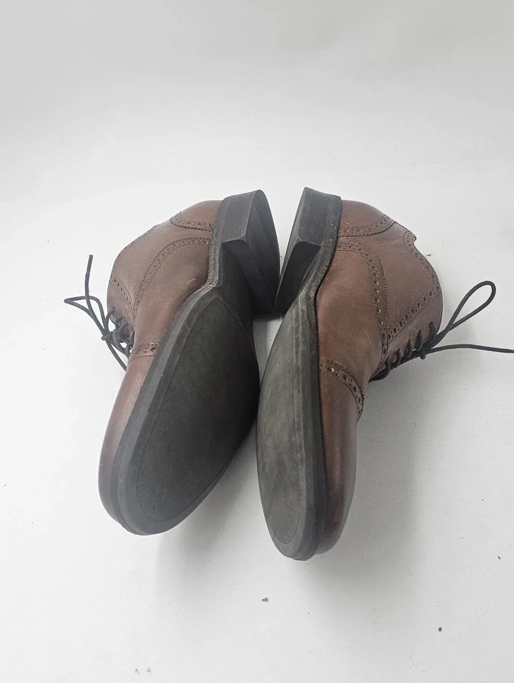 Cole Haan Wayne Cap Toe Oxford Brogue Leather British Tan Mens 12 Shoes• Cole
